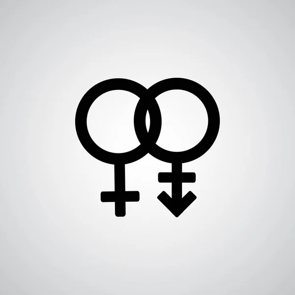 Símbolo negro trans género — Archivo Imágenes Vectoriales