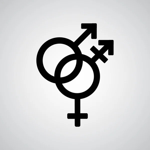 Trans gender black symbol — Stock Vector
