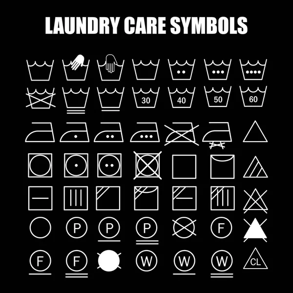 Laundry care symbols set Stock Vector Image by ©soloviika 137720940