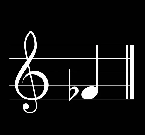 Lapos zenei szimbólum — Stock Vector