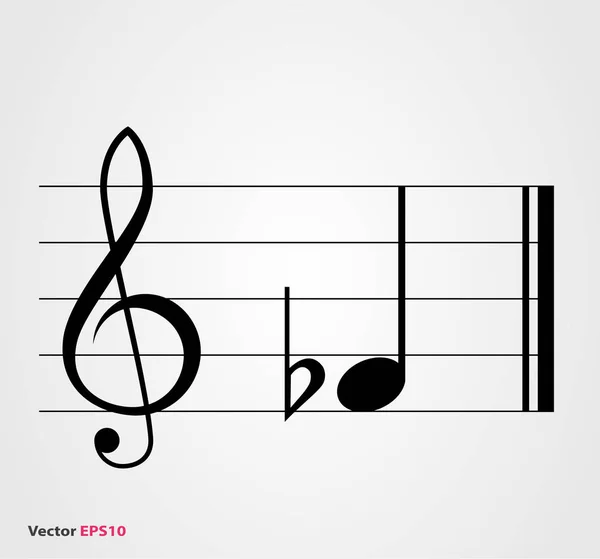 Flaches Musiksymbol — Stockvektor