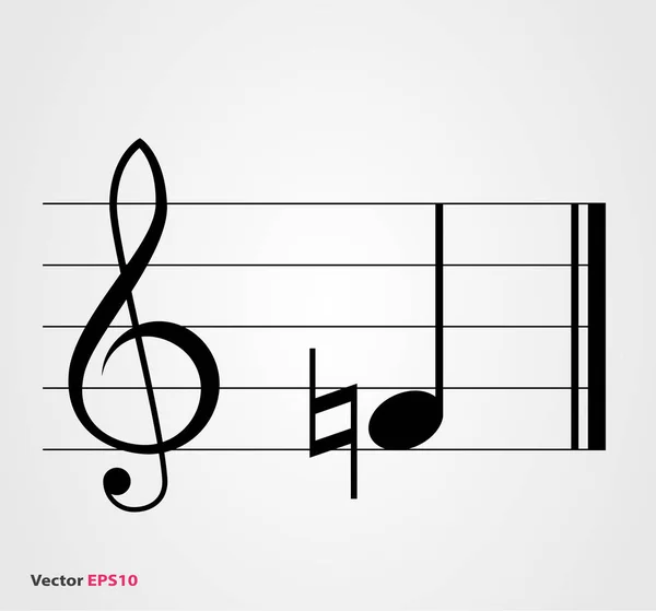 Simbol musik alami - Stok Vektor