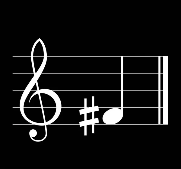 Scharfes musikalisches Symbol — Stockvektor
