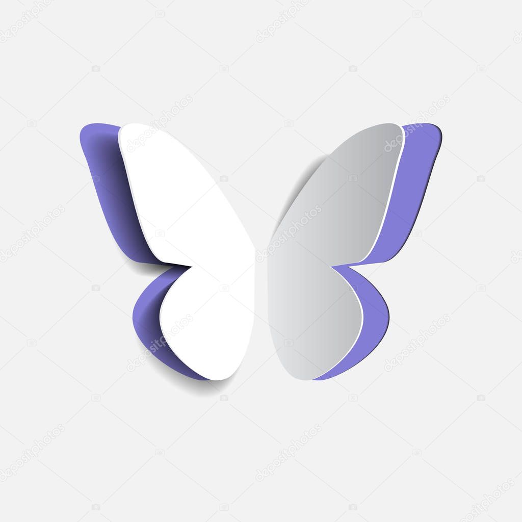 Vector illustration of paper origami buttrfly