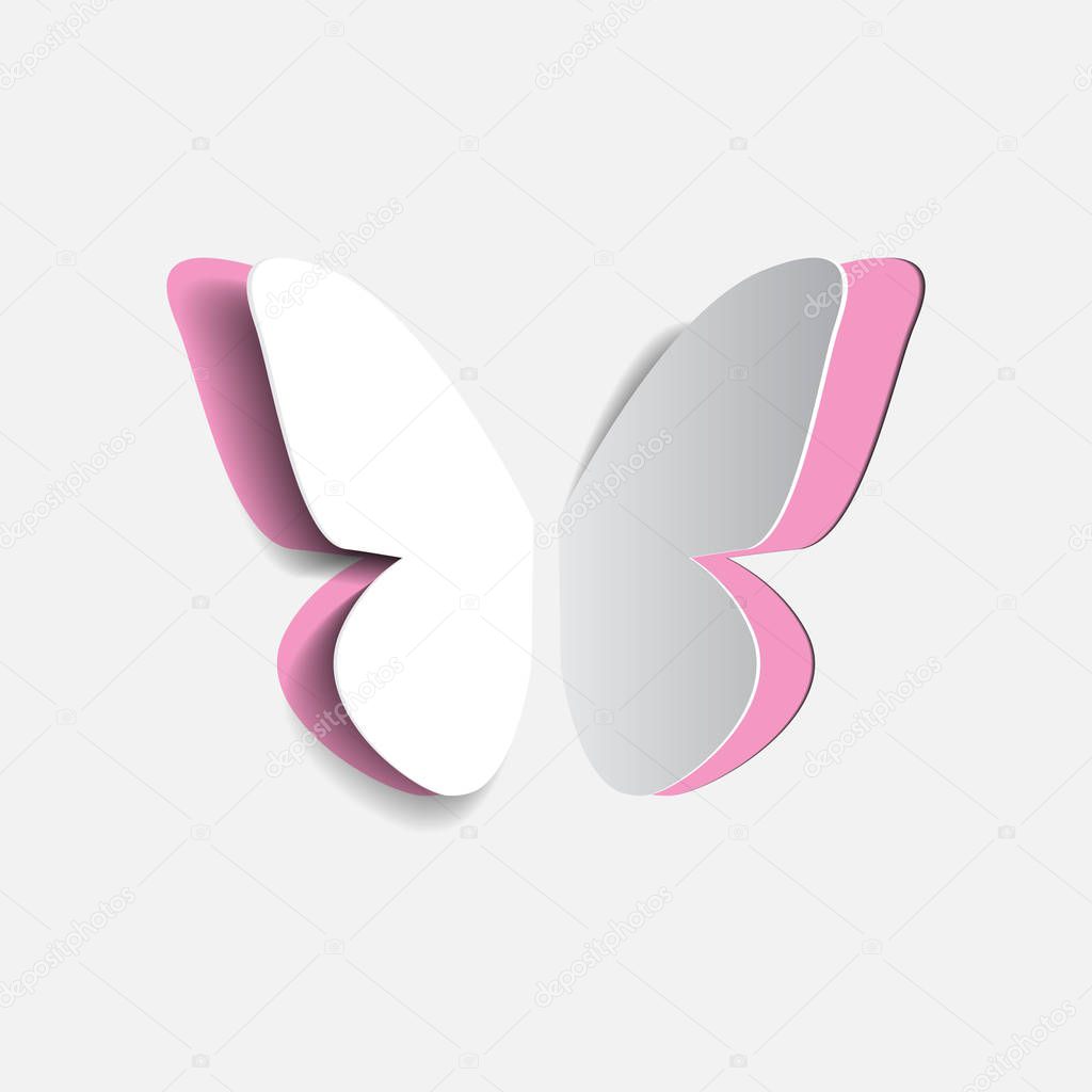 Vector illustration of paper origami buttrfly