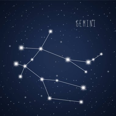 Vektör çizim Gemini takımyıldızı