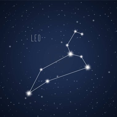 Leo constellatio vektör çizim