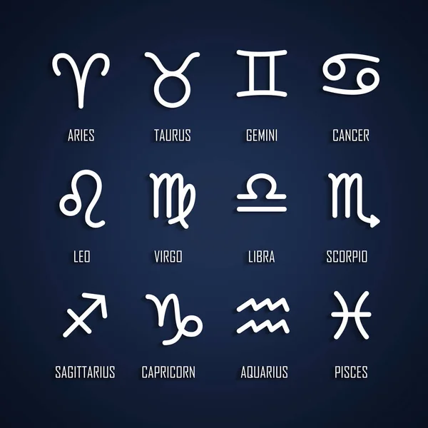 Набір зодіаку символи — стоковий вектор