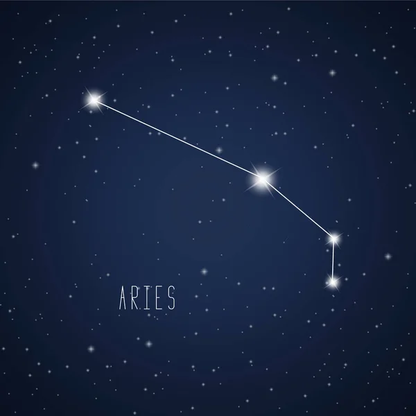 Ilustración vectorial de constelación de Aries — Vector de stock
