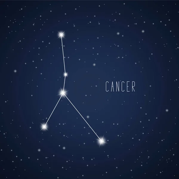 Vector illustration of Cancer constellation — Stock Vector