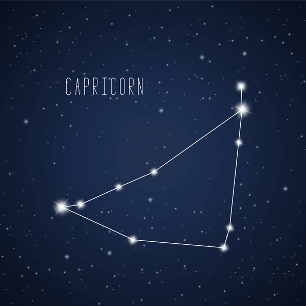 Vector illustration of Capricorn constellation — Stock Vector