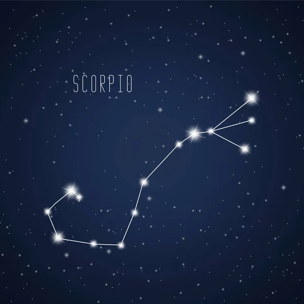 Vector illustration of Scorpio constellation — Stock Vector