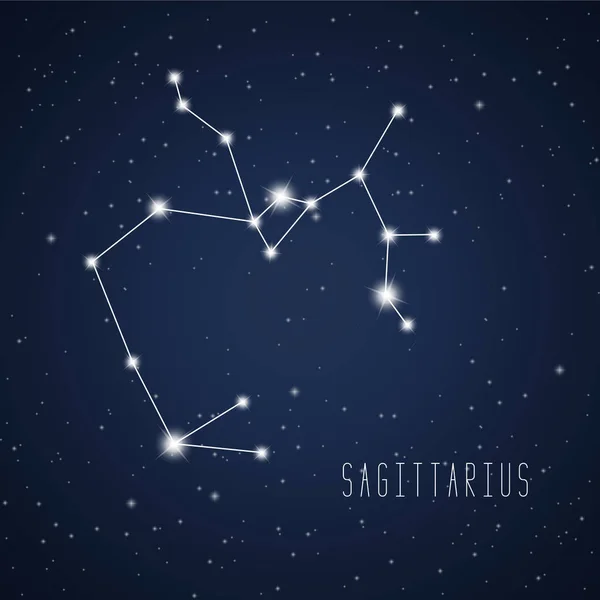 Ilustração vetorial da constelação de Sagitário —  Vetores de Stock