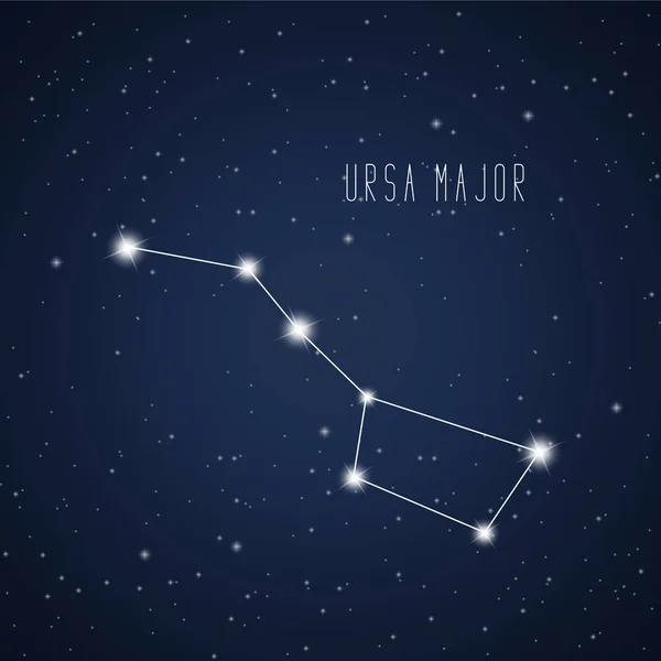 Ilustración vectorial de la constelación de Ursa Major — Vector de stock