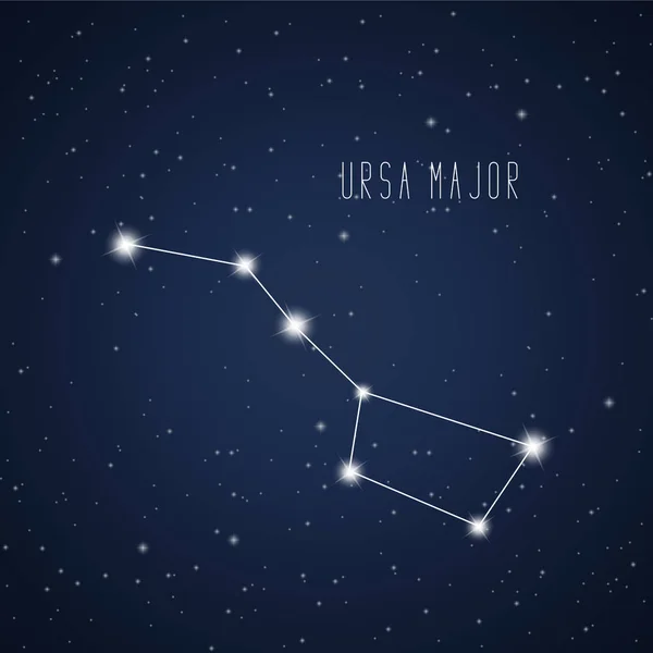 Vector illustration of Ursa Major constellation — Stock Vector