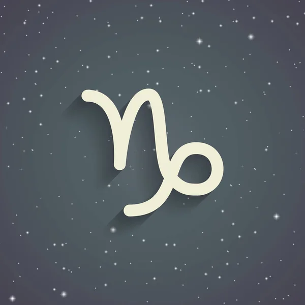 Símbolo do zodíaco do capricórnio — Vetor de Stock