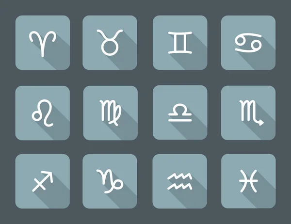 Conjunto de símbolos del zodiaco — Vector de stock