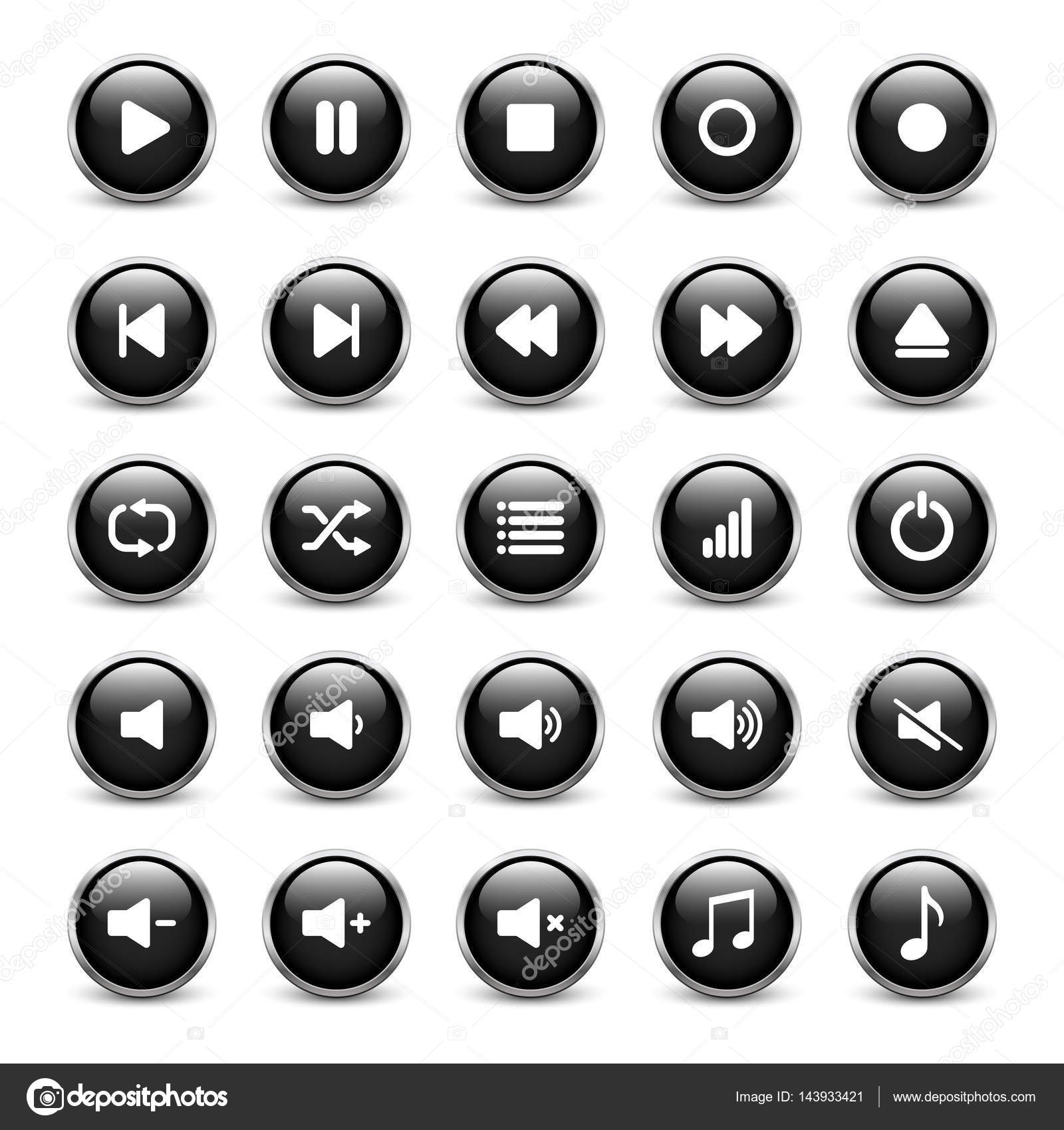 Set of colorful buttons with shadow on white Vector Image