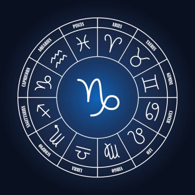 Oğlak Astroloji zodyak daire içinde şarkı