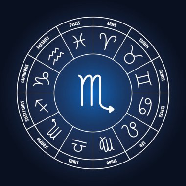Akrep Astroloji zodyak daire içinde şarkı