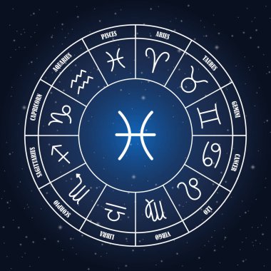 Balık Astroloji zodyak daire içinde şarkı