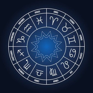 Astroloji zodyak daireyle şarkı söylüyor
