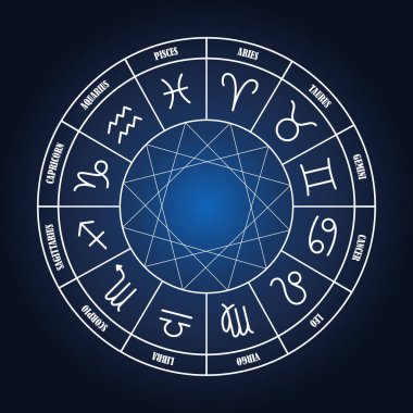 Astroloji zodyak daireyle şarkı söylüyor