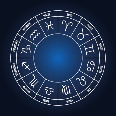 Astroloji zodyak daireyle şarkı söylüyor