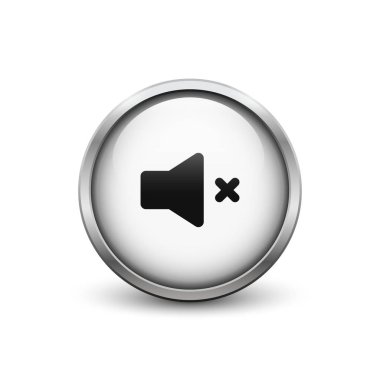 Metal çerçeve ile kapatma beyaz düğmesi