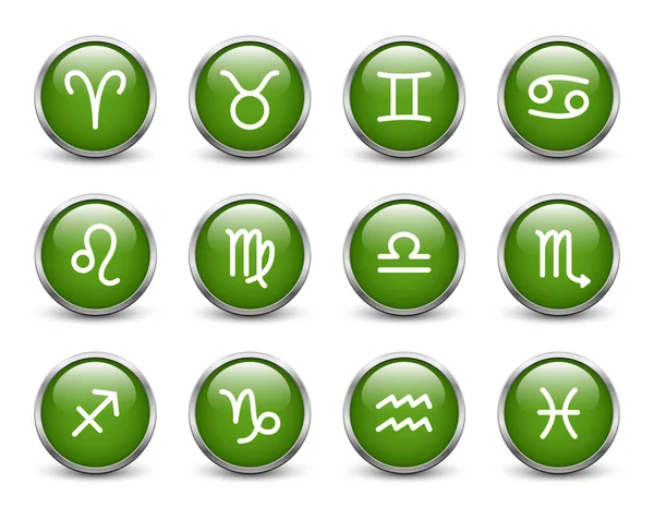 Zestaw symboli zodiaku — Wektor stockowy