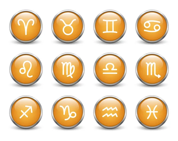 Set di simboli zodiacali — Vettoriale Stock