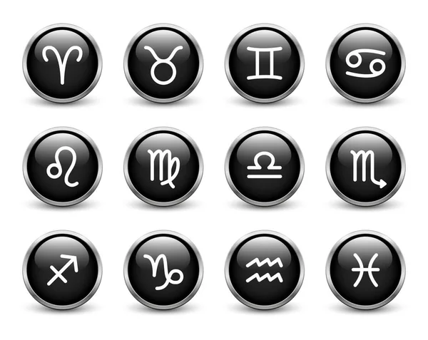 Conjunto de símbolos do zodíaco — Vetor de Stock
