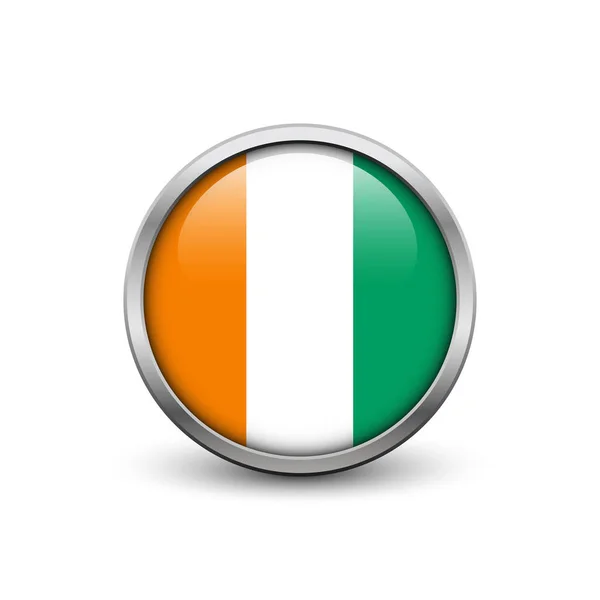 Bandera de Cote d 'Ivoire — Vector de stock