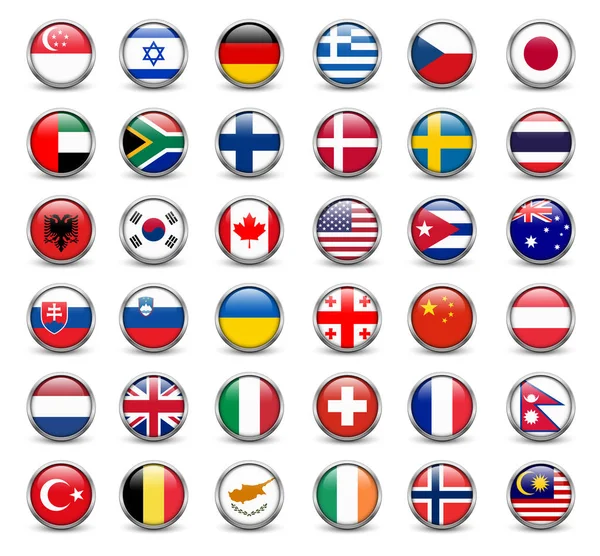 Set of flags of the world — Stock Vector