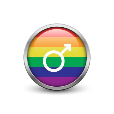 LGBT Gökkuşağı bayrağı Eşcinsel Cinsiyet simgesiyle