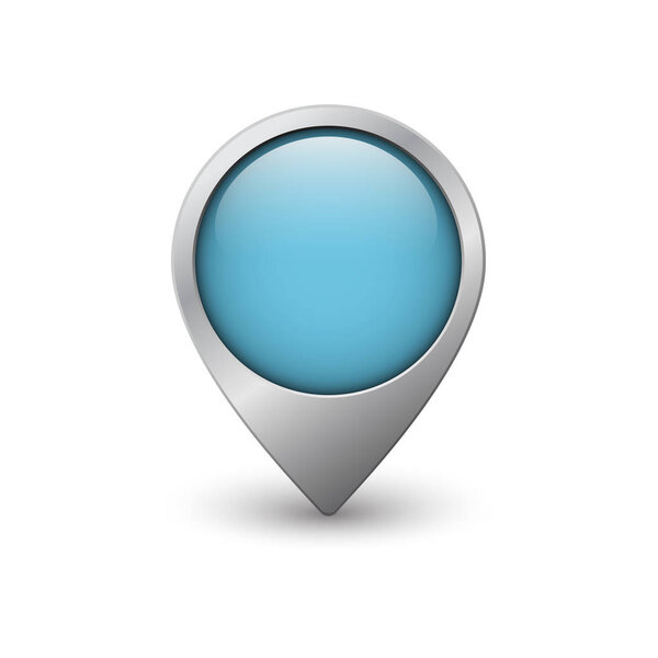  Map pointer  with metal frame and shadow