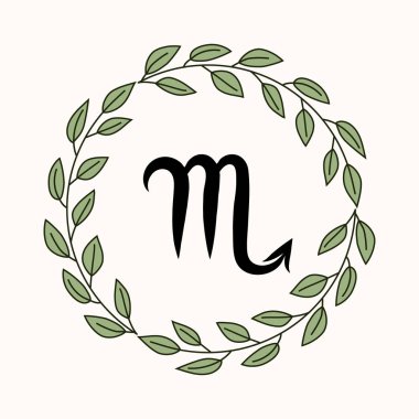 El çizim düz Akrep simgesi 