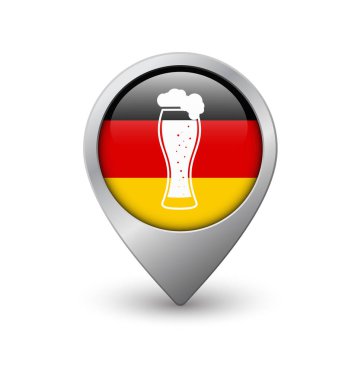 Bira harita göstergesi metal çerçeve ile