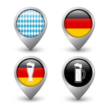 Octoberfest harita işaretçi kümesi