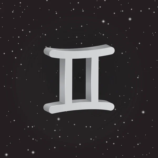 Symbole du zodiaque Gémeaux — Image vectorielle