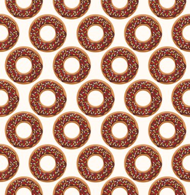 Vektör seamless modeli ile sırlı çörek 