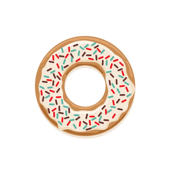 Icono vectorial de rosquilla vidriada — Vector de stock