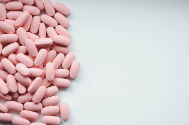 Yumuşak pembe tıbbi hap, tablet, kapsül arka plan