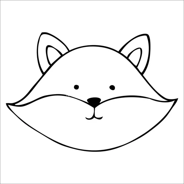 Vector fox. Handritade illustration för design — Stock vektor