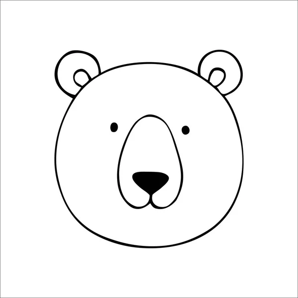Urso vetor. Ilustração desenhada à mão para design —  Vetores de Stock