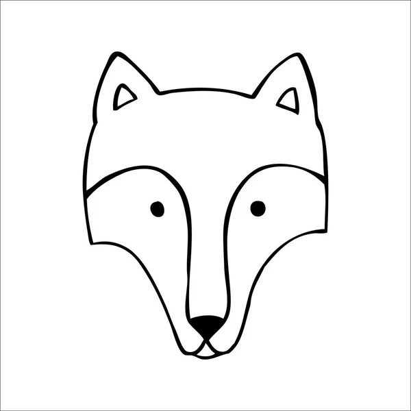 Vector wolf. Handritade illustration för du design — Stock vektor