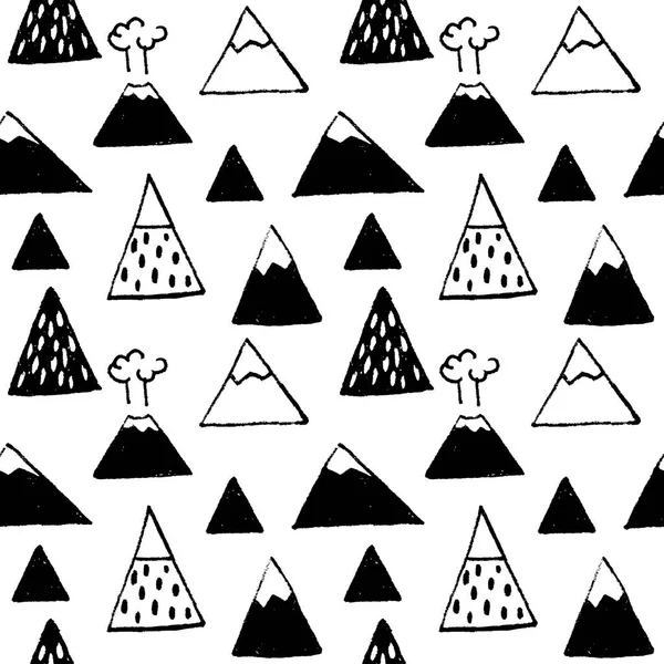 De naadloze patroon vector met bergen — Stockvector