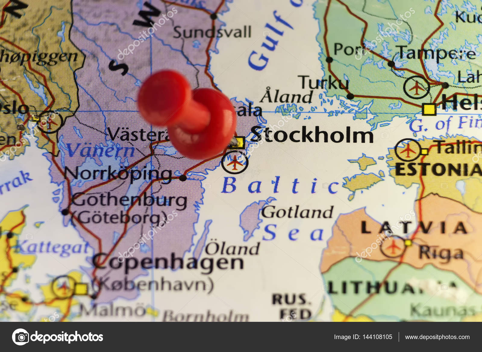 Stockholm Sweden Pinned Map Stock Photo Image By C Llucky78 Stockholm Sweden Pinned Map Stock Photo Image By C Llucky78