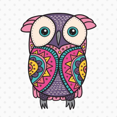 Cute renkli dekoratif süs baykuş
