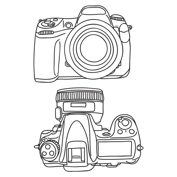 Croquis de la caméra pour votre conception — Image vectorielle